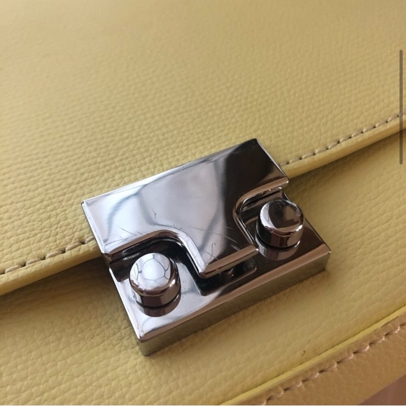 Loeffler Randall Yellow Lock Leather Shoulder Bag - Picture 2 of 7